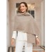 Pure Wool Scarf Shawl w/ Fringed Decoration 200x70cm/79