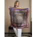 Pure Silk Bohemian Square Scarf / Shawl 86x86cm