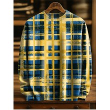 Geometry Color Gradient Art Print Knit Pullover Sweater