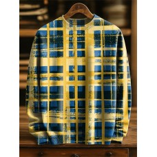 Geometry Color Gradient Art Print Knit Pullover Sweater