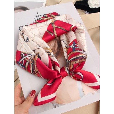 Pure Silk Printed Designer Square Scarf 53x53cm/21 Pure Silk Printed Designer Square Scarf 53x53cm/21