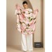 Pure Silk Pink Floral Print Square Scarf - Size 90x90cm Pure Silk Pink Floral Print Square Scarf - Size 90x90cm