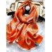 100% Mulberry Silk Printed Rectangular Long Shawl Scarf 170x53cm