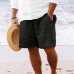 Men's Cotton Blend Striped Beach Drawstring Shorts 98769744Y