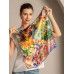 Pure Silk Oil Painting Square Scarf - Size 53x53cm Pure Silk Oil Painting Square Scarf - Size 53x53cm