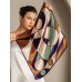 Pure Silk Geometric Pattern Square Scarf - Size 53x53cm Pure Silk Geometric Pattern Square Scarf - Size 53x53cm