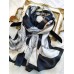 100% Mulberry Silk Printed Rectangular Long Shawl Scarf 170x53cm