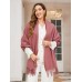 Pure Wool Scarf Shawl w/ Fringed Decoration 200x70cm/79