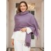 Pure Wool Scarf Shawl w/ Fringed Decoration 200x70cm/79
