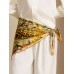Pure Silk Leopard & Floral Scarf - Size 90x90cm