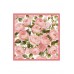 Pure Silk Pink Floral Print Square Scarf - Size 90x90cm Pure Silk Pink Floral Print Square Scarf - Size 90x90cm